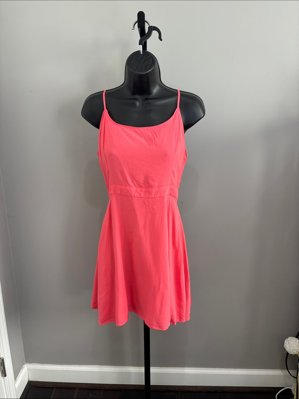 Y2K American Eagle Coral Spaghetti Strap Dress with Open Back Size Medium